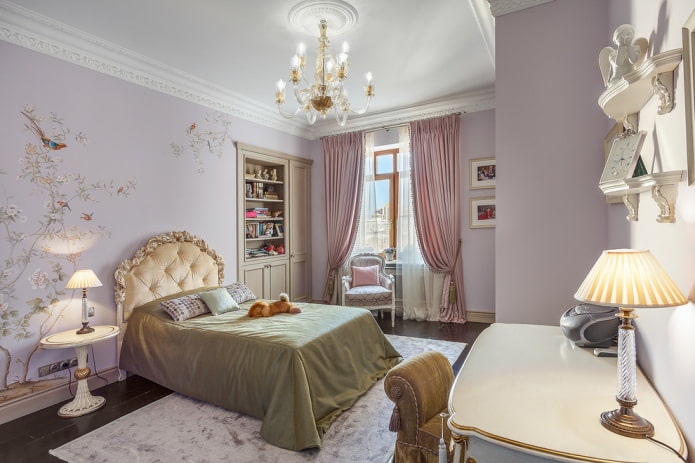 camera da letto per ragazze adolescenti in stile classico