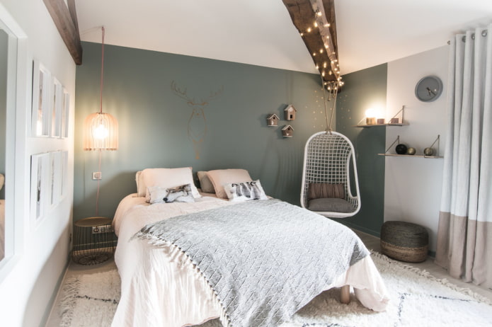 camera da letto per ragazze adolescenti in stile scandinavo