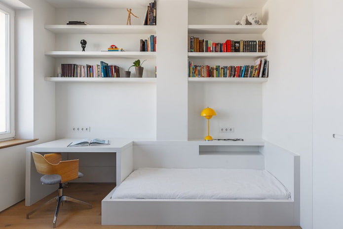 camera da letto per ragazze adolescenti in stile minimalista