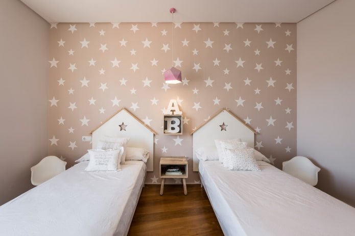 progetto della camera da letto per due studentesse