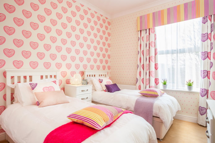 decorazione di una camera da letto per due ragazze