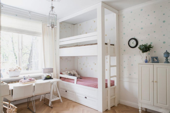 progettazione di una piccola camera da letto per due ragazze