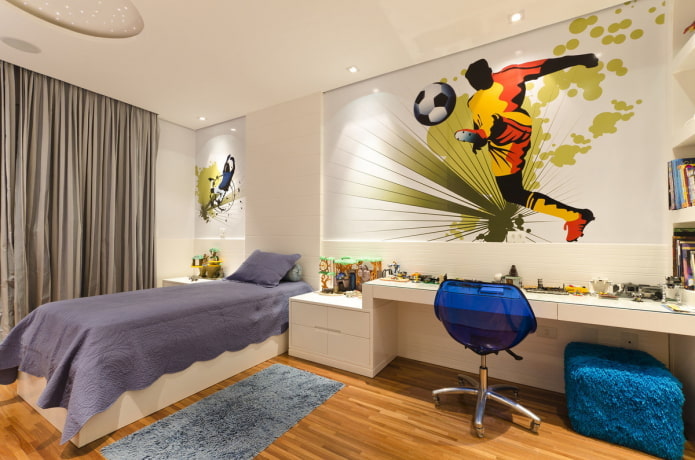 decorazione della camera da letto per un ragazzo adolescente