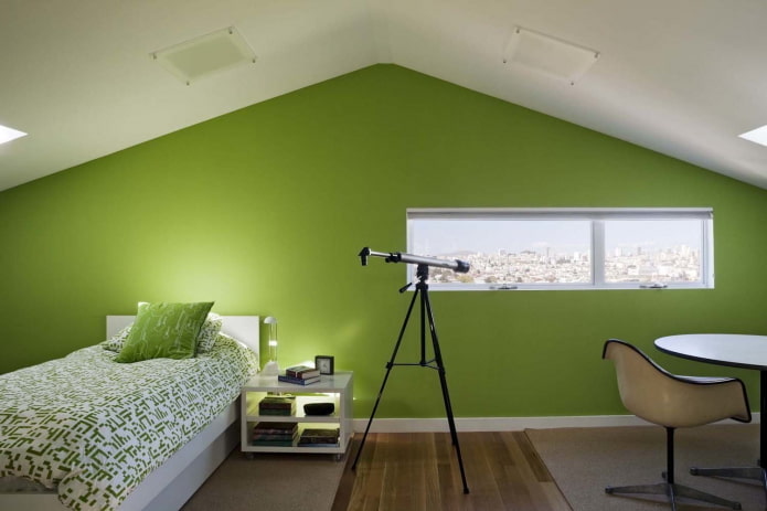 combinazione di colori di una camera da letto per un ragazzo adolescente