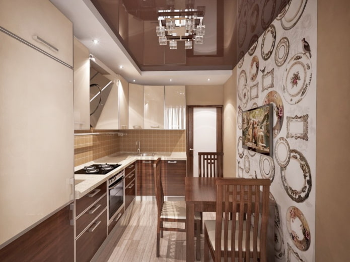 struttura del soffitto marrone in cucina