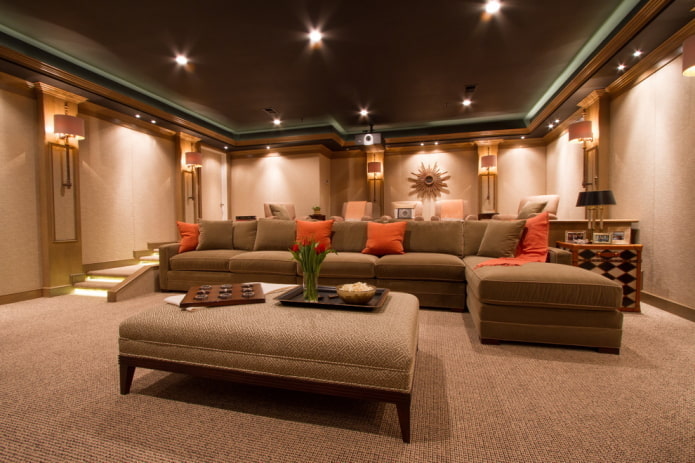 rivestimento per soffitto marrone scuro