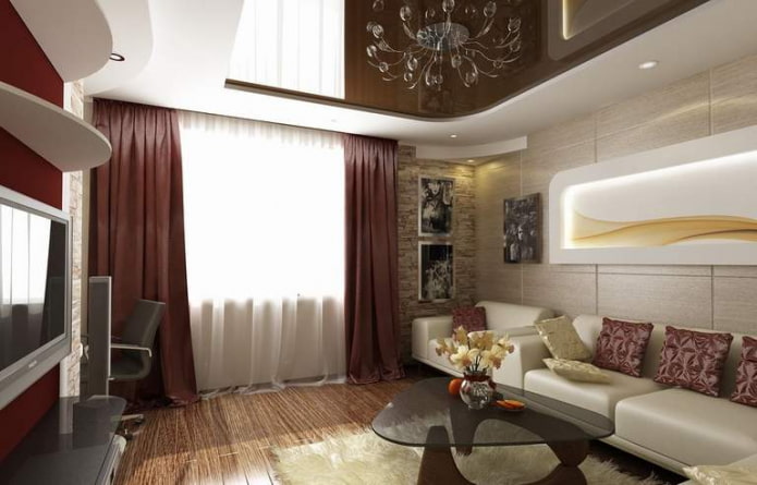 struttura del soffitto bianco e marrone in cucina