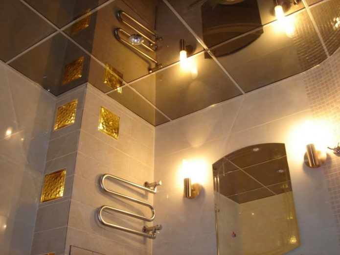 struttura del soffitto a specchio marrone