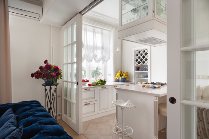 tenda francese trasparente
