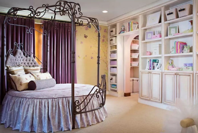 letto rotondo forgiato all'interno