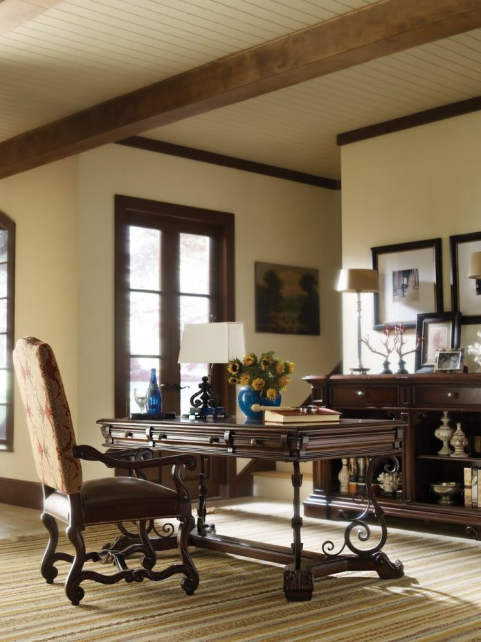 scrivania forgiata all'interno