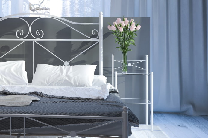 letto forgiato bianco