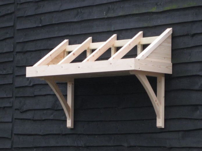 base in legno per la pensilina