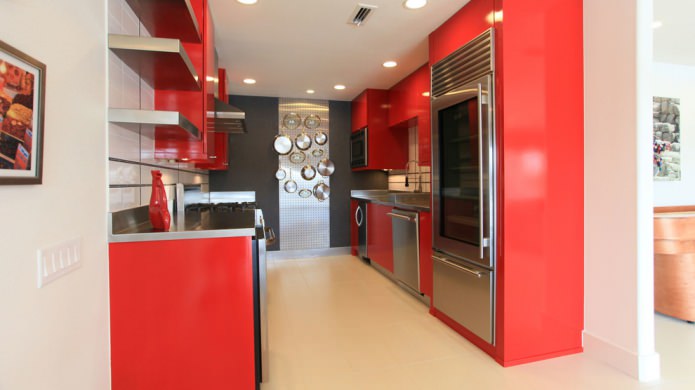 set da cucina a due file