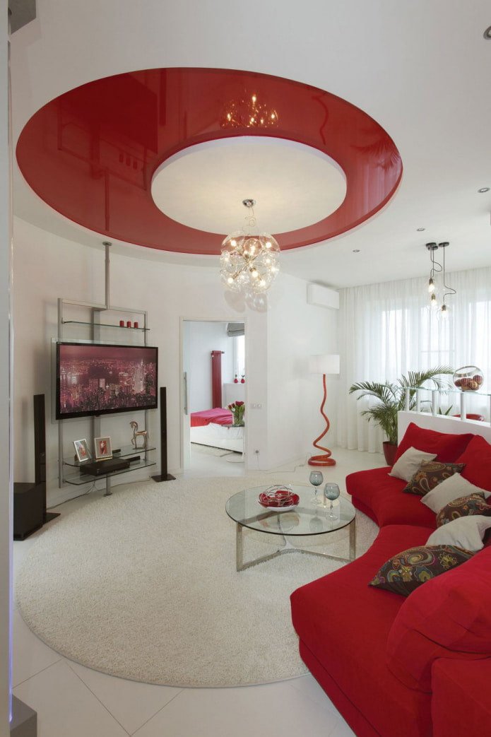 soffitto rotondo con centro bianco