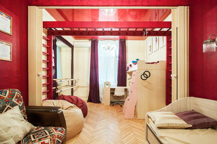 cameretta rossa per bambini