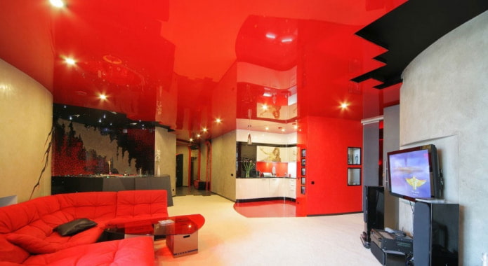 soffitto con inserti neri