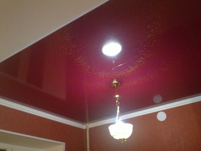 soffitto con glitter oro