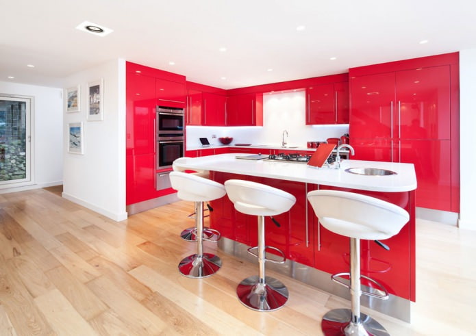 Set rosso moderno