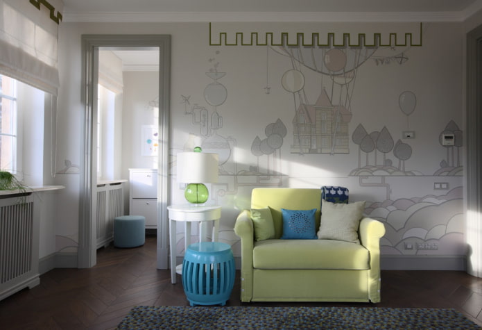 sedia pieghevole all'interno della cameretta dei bambini