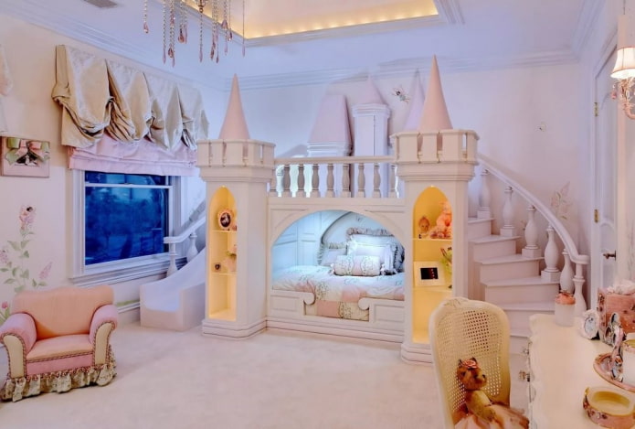 letto a forma di casa in stile classico