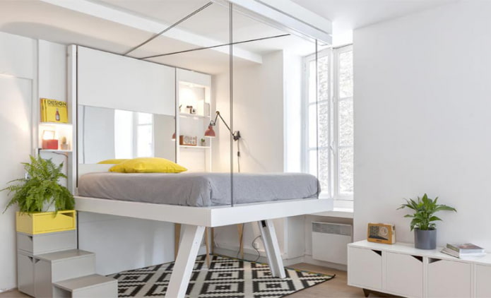 letto mobile sotto il soffitto
