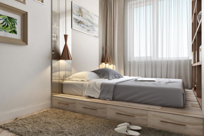 letto su un podio