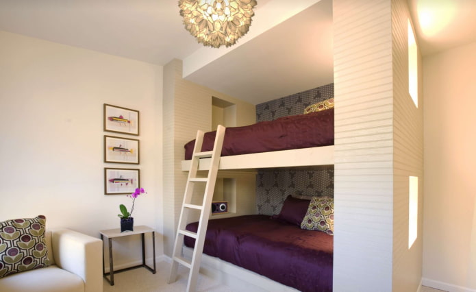 nicchia con letto a castello all'interno