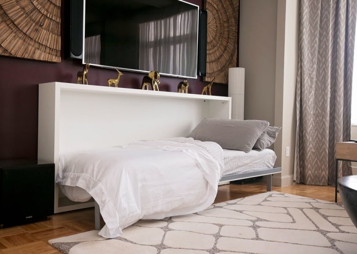 letto con meccanismo di sollevamento orizzontale