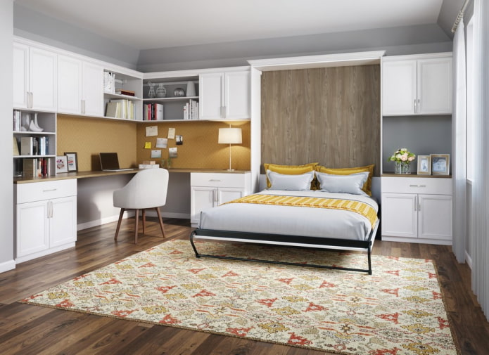 letto incorporato nell'interno della camera da letto