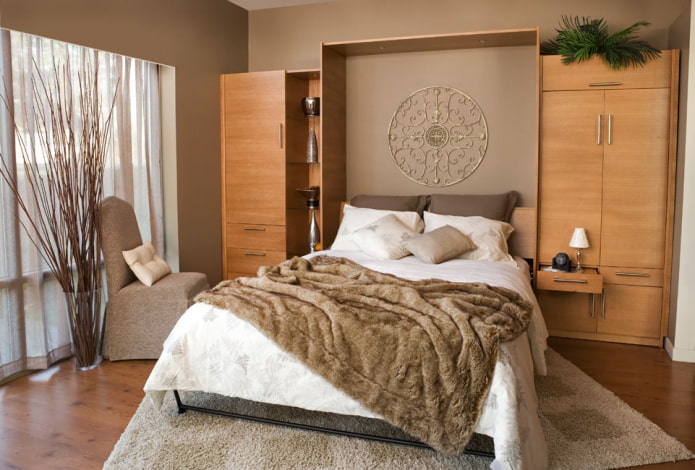 letto incorporato nell'interno della camera da letto