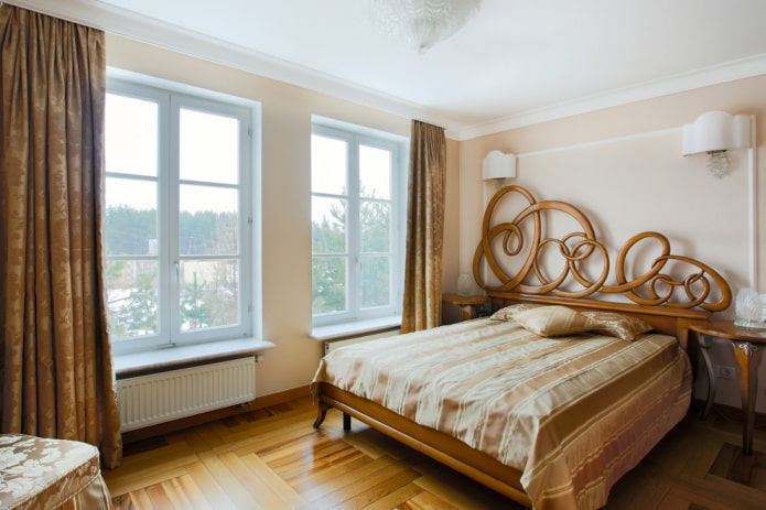 letto in legno in stile moderno