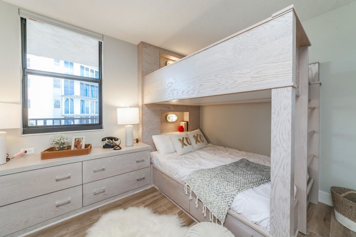 letto a castello in legno per interni