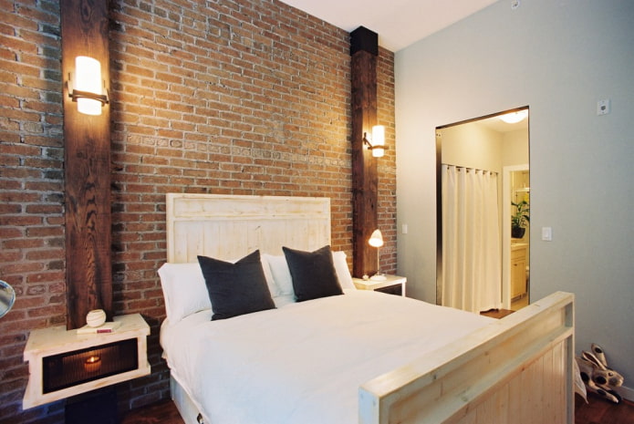 letto in legno all'interno