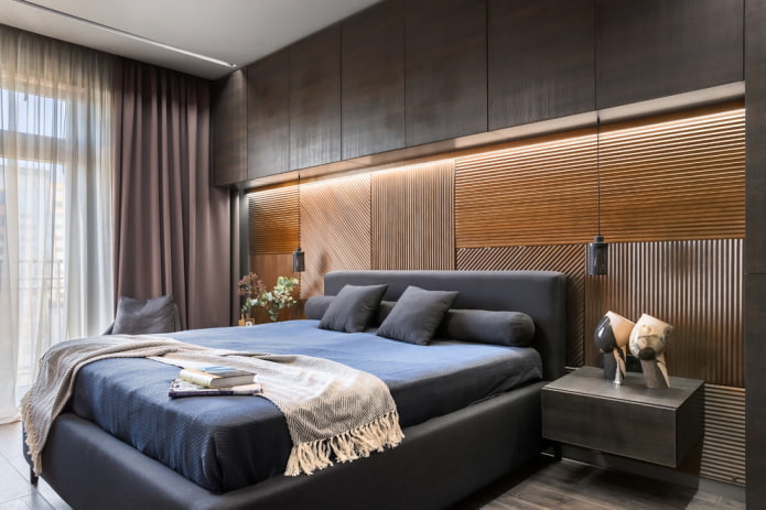 letto con testiera bassa all'interno