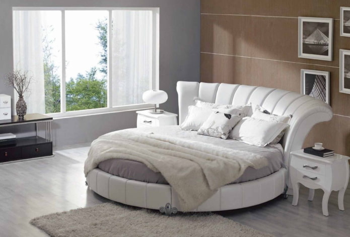 letto con testiera curva all'interno