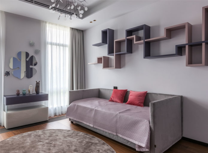 letto con tre testiere morbide all'interno