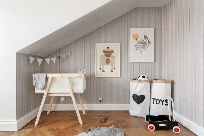 design insolito di una culla per neonati nell'interno