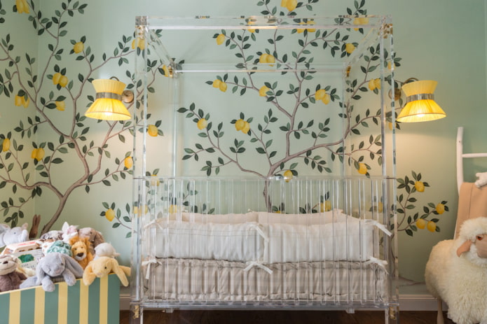 design insolito di una culla per neonati all'interno