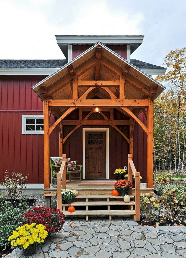 casa con veranda in legno