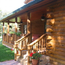 Veranda di una casa in legno-0