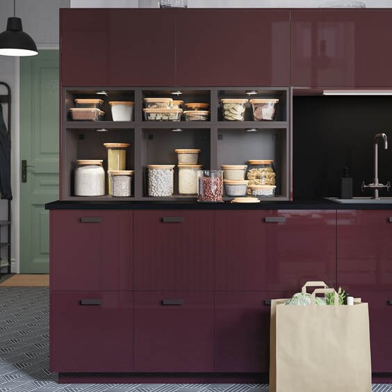 cucina bordeaux lucida