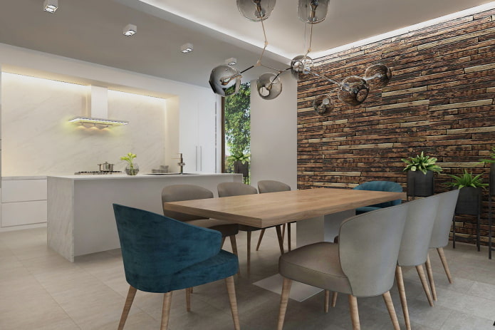 Parete decorativa in legno