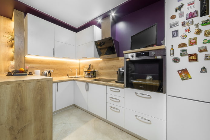 decorazione della cucina in stile Art Nouveau moderno