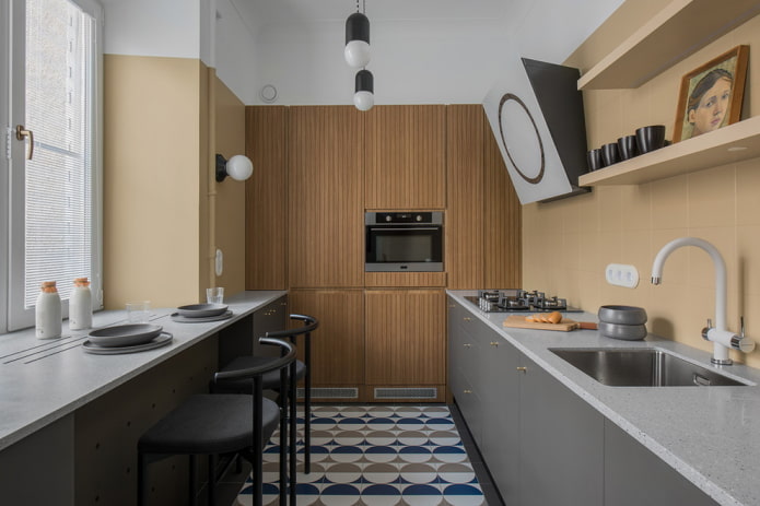 decorazione della cucina in stile Art Nouveau