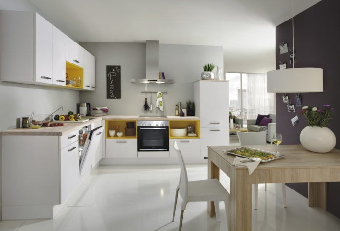 decorazione dell'interno della cucina in stile modernista