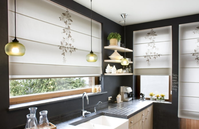 tessuti per l'interno della cucina in stile moderno