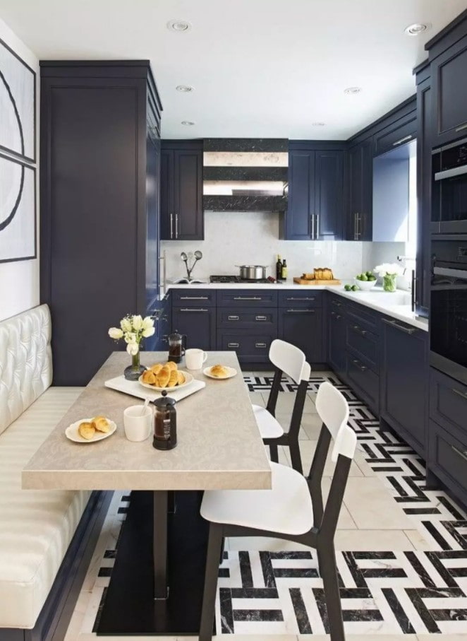 Cucina a U con divano
