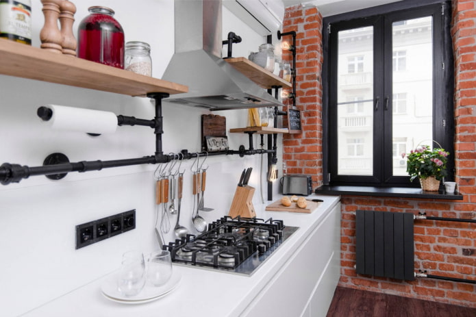 scaffali insoliti per la cucina