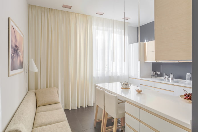 design degli interni della cucina-soggiorno